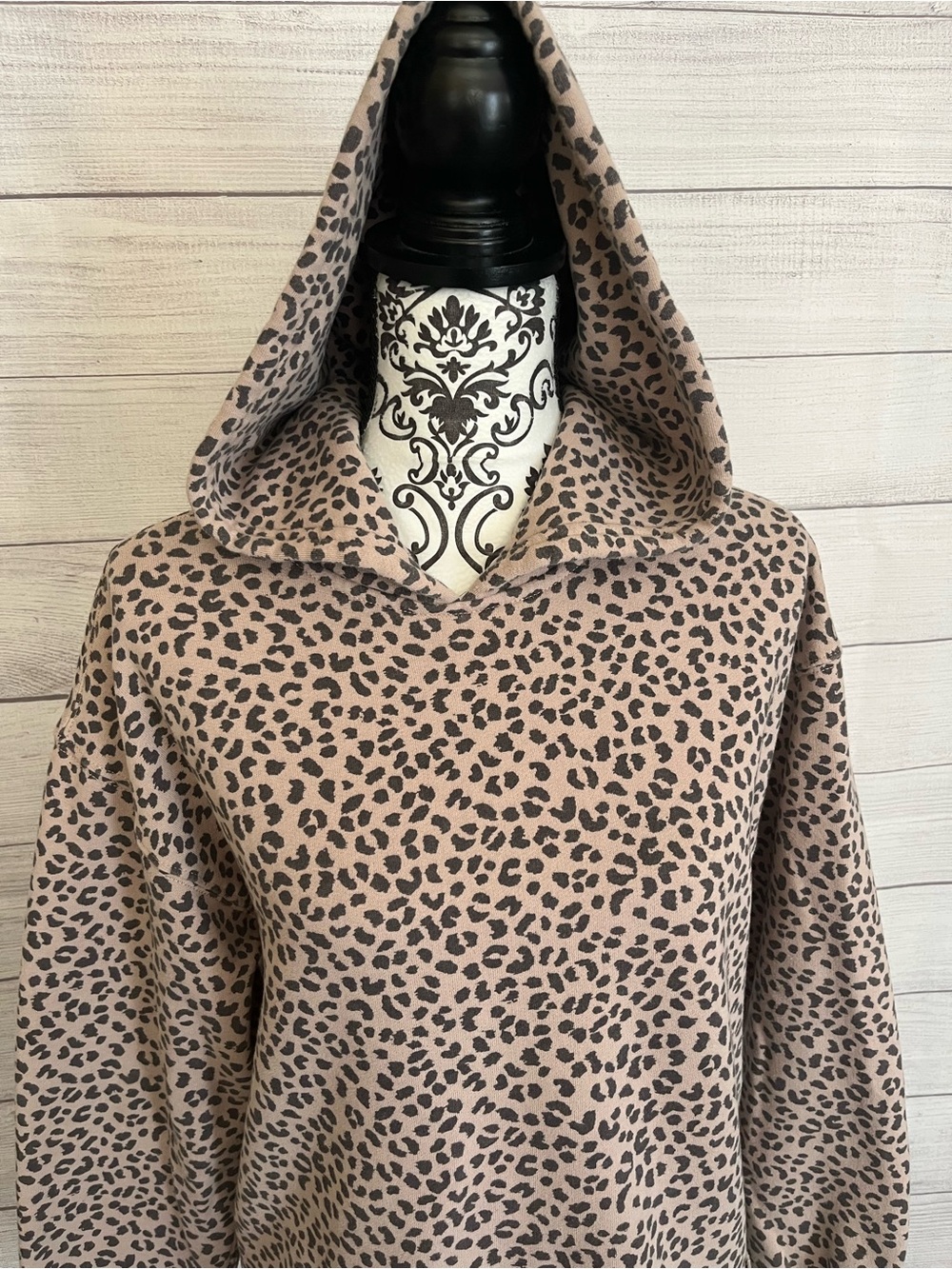Abercrombie & Fitch | Leopard Print Pullover Cozy Hoodie Sweater - Picture 3 of 8